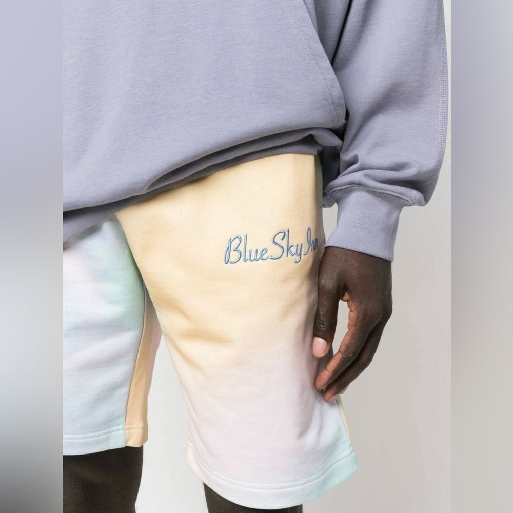 Blue Sky Inn NWT Mens Size Large Pastel Tie-Dye Embroidered Logo Sweat Shorts